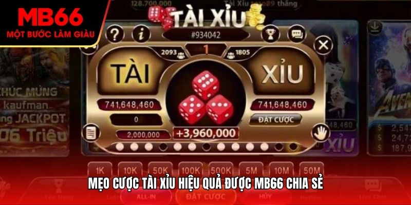 Mẹo cược Tài Xỉu hiệu quả được MB66 chia sẻ